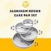 Wilton Aluminum Round Cake Pan Set, 4-Piece for Layered Cakes,Durable, Even Heating, Rust-Resistant, Professional Bakeware, 8, 10, 12 in., Package May Vary