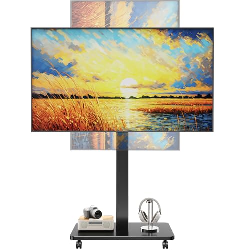 Adjustable Rolling TV Stand for 10-46 Inch Screens