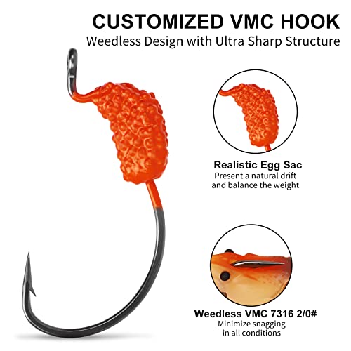 Image of TRUSCEND Duramax Pre-Rigged Saltwater Fishing Lures with BKK Jig Hooks, Easy Catch 10X Tear-Resistant TPE Soft Swimbait for Redfish Grouper Striper Bass Trout Crappie Walleye, Weedless Freshwater Bait
