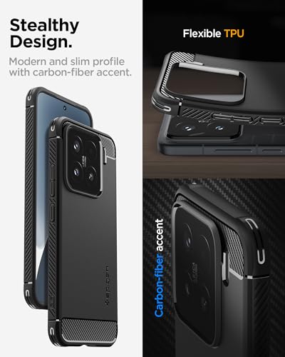 Image of Spigen Rugged Armor Designed for Xiaomi 15 Case (2025) [Military-Grade Protection] - Matte Black