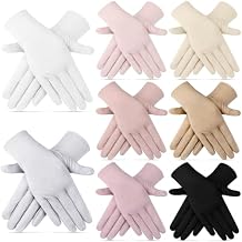Leumoi 8 Pairs Women UV Gloves Sun Protection Womens Driving Cycling Touchscreen Sunblock GlovesMulticolor,Simple
