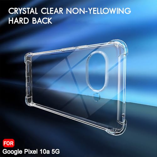Image of TheGiftKart Crystal Clear Back Cover Case for Google Pixel 10A | 360 Degree Protection | Shock Proof Design | Transparent Case Cover for Google Pixel 10A (PC & TPU, Transparent Bumper)