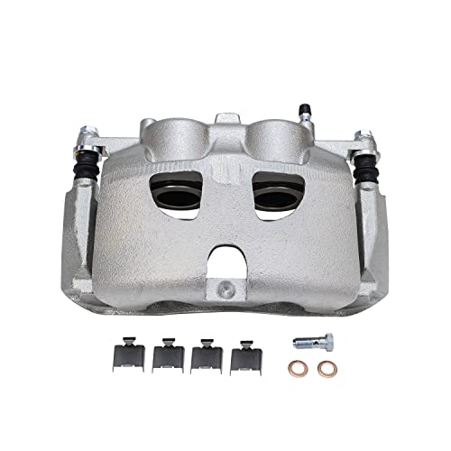 Image of Detroit Axle - Front Brake Kit for Ford 2010-2021 Expedition, 2010-2011 F-150, 2010-2021 Lincoln Navigator, Disc Brake Caliper w /Bracket Ceramic Brakes Pads w /Hardware Replacement