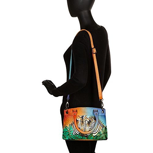 Image of Anna by Anuschka Women's Original Genuine Leather Hand-Painted Small Satchel - Leather Handbag for Women | Original
