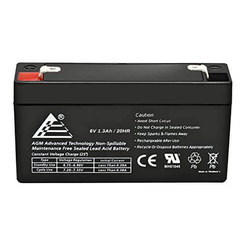 6V 1.2Ah Valve Regulated Sealed Lead Acid Battery With F1 Terminal Eci Power #TOP3