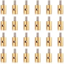 24PCS 6mm Throttle Cable Ends Kit Solderless,Brake & Throttle Cable Repair Kit Cables Stop with Nipple Screws,Universal Throttles Cables End Clamp for Car,Motorcycle,Bicycle