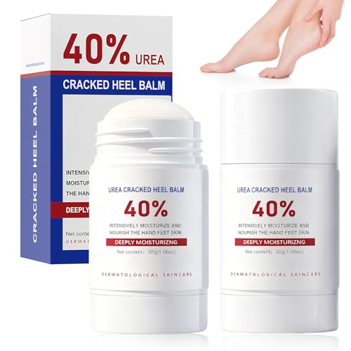 Lote de 2 Crema Pies Urea 40% para Talones Agrietados, Hidratante y Reparadora, Crema Pies Secos y Agrietados