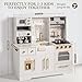 ROBOTIME Pretend Play Kitchen for Kids, Wooden Toy Kitchen with Ice Maker, Coffee Machine, Oven & Accessories – Fun Kitchen Set for Girls & Boys Age 3+