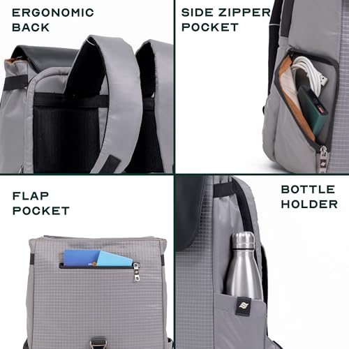 Image of Assembly Arto Laptop Backpack for Men Women 15.6 Inch Quilted Office Travel Bag with Trolley Sleeve Business Travel Bag