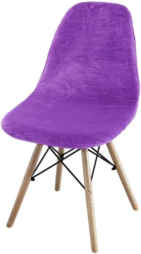 2pcs Thicken Soft Velvet Chair Cover Swan Velvet Dining Room Chair Cover No Armrests Solid Color Shell Home Suitable Chair Cover