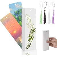 50 Piezas Papel Acuarela Marcapaginas Personalizado Blanco