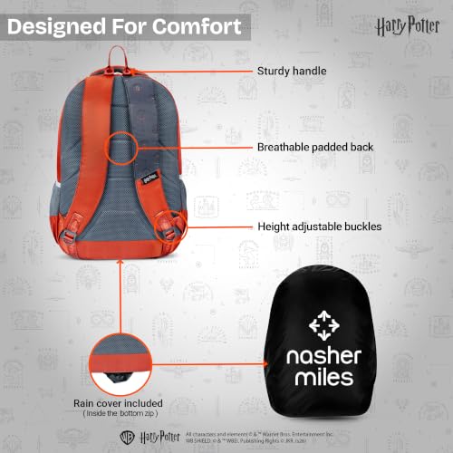 Image of Nasher Miles x Harry Potter Backpack | Polyester Laptop Backpack 35L | Ideal for School, College, Office & Travel | Men, Women, Boys, Girls
