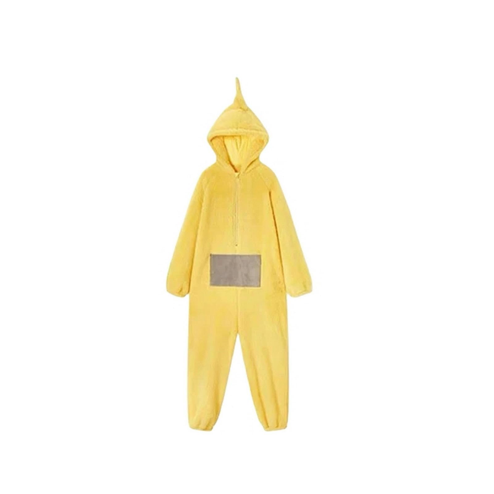 cutecool Fleece Pyjamas Women Teletubbies Adult Onesie Pajamas Unisex Animal One-Piece Costume Cosplay Homewear Sleepwear Party-Yellow-M