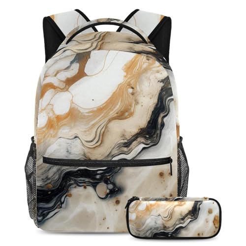 Sac à dos avec trousse grand volume, ensemble cartables pour adolescents contre le désordre