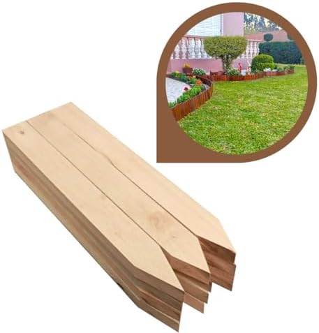 Estacas Madeira P/Decoração Jardim Limitador Grama Cercado De Pla...