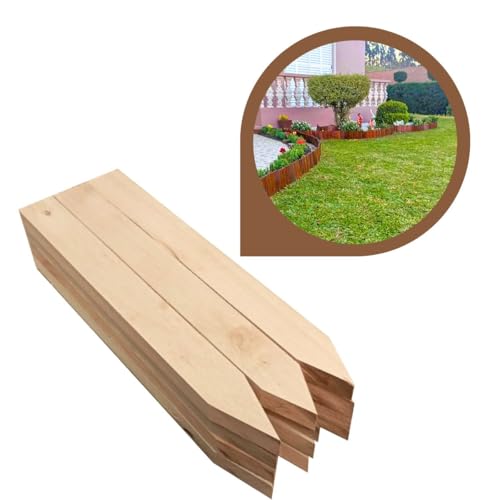Estacas Madeira P/Decoração Jardim Limitador Grama Cercado De Plantas 20un