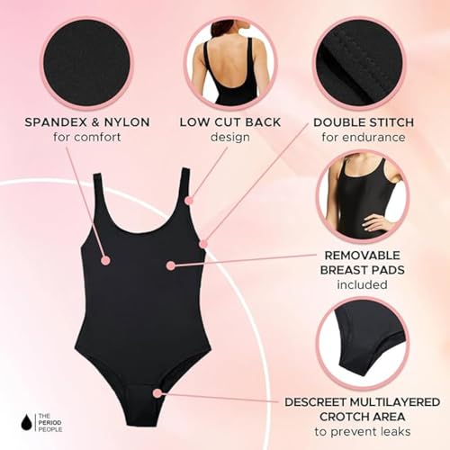 Waterproof One Piece Period Swimwear for Teens & Women - Period Bathing Suits for Teen Girls and Women2