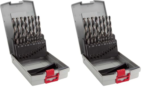 Bosch Professional 19tlg. HSS Spiralbohrer PointTeQ Set (für Metall, ProBox, Zubehör Bohrschrauber) (Packung mit 2)