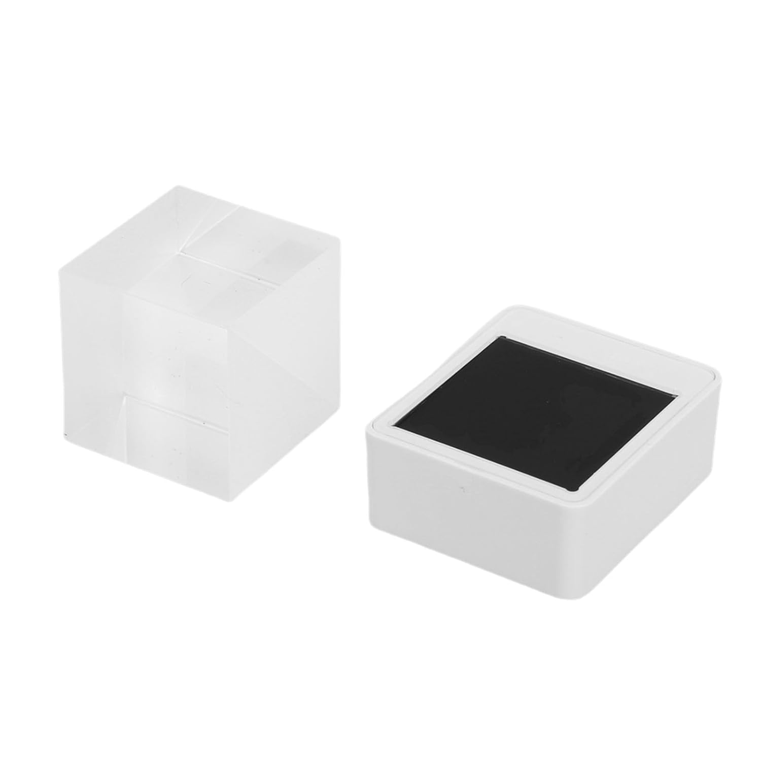 Pssopp GIF Animation Digital Clock, WiFi Weather Hologram Cube Display Album Player for Desktop Days Countdown (White)