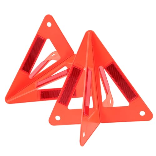 VALICLUD Car Road Reflective Triangle 2pcs Set Emergency Roadside Warning Tool for Vehicle Breakdown Safety