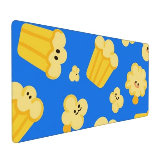 Tapis de souris de jeu Popcorn grand format protège table et bureau antidérapant
