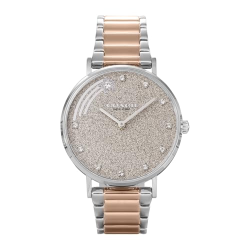 Coach Perry Perry Dial Stainless Steel Quartz 36MM Womens Watch rose gold/silver 1個 Bracelet Type