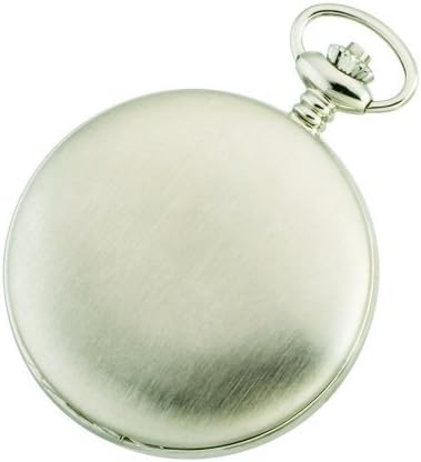 212 Main Charles-Hubert- Paris Stainless Steel Mechanical Double Cover Pocket Watch #