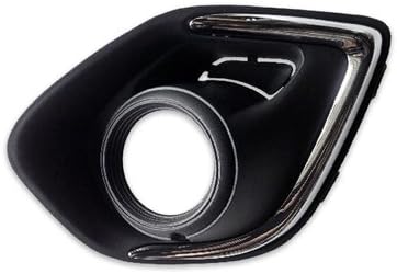 FITRITE AUTO PARTS New Front Left Driver Side Fog Light Bezel For 2013-2015 Mitsubishi Outlander and Mitsubishi RVR with Chrome Trim MI1038116
