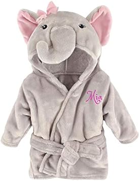 monogrammed baby robe