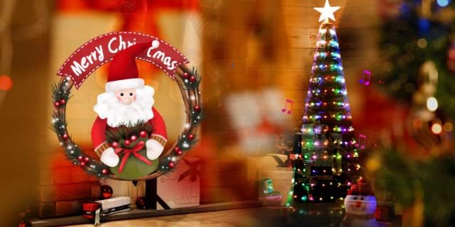 Miniatura 10 de 6ft DIY Outdoor Christmas Trees for Yard with 47 Prelit Lights 265 LED Christmas Tree Lights Color Changing Sync Musical APP  Remote Control