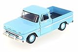 Motor Max 1966 Chevy C10 Fleetside Pickup, Light Blue 73355AC/LBU - 1/24 Scale Diecast Model Toy Car