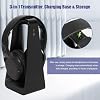 Wireless TV Headphones for Seniors with Large Buttons, 2.4G RF Transmitter Charging Dock, Support Digital Optical/RCA/AUX Output, Bluetooth Over-Ear Headset with 3EQ Modes, 100ft Range No Audio Delay #3