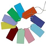 WARMBUY Colorful Gift Tags with Jute Twine, 200Pcs