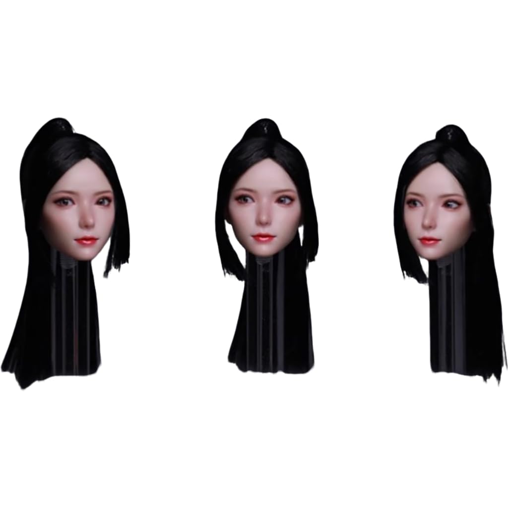 Tête de femme 1/6 sculptée AMITD avec yeux mobiles pour la collection de corps Phicen