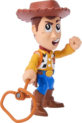 Mattel Disney Pixar Toy Story Click Figs Sheriff Woody, 3.5-Inch Movie Toy with Pop Up Action Move, Arms & Jaw Open Motion, Clicker Sound