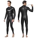 REALON Men Women Wetsuit 3mm Smoothskin Triathlon Neoprene Full Wet Suits Back Zipper Cold Water Keep Warm for Surfing Snorkeling Diving Scuba