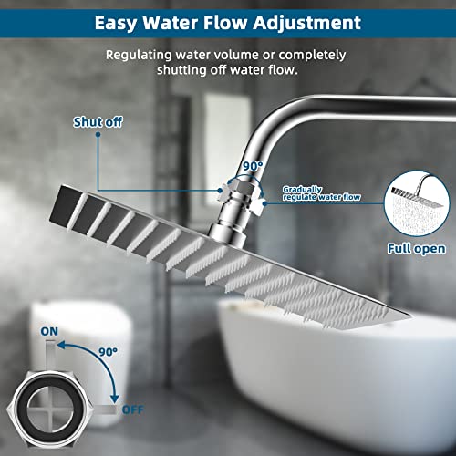 2 Pack Shower Head Flow Control Valve G1/2 Brass Shut-Off Valve With Metal Handle Lever Shower Head Valve Water Flow Control Valve Regulator Shut Off Valve For Hand Shower, Or Bidet Sprayer #TOP1