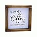 Lavender Inspired I Like My Coffee Hot, Just Like My Husband-Funny Coffee Signs for Kitchen Decor-Farmhouse Coffee Bar Decor Signs -Tiered Tray Signs-Rustic Coffee Sign with Funny Quote-, 7x7