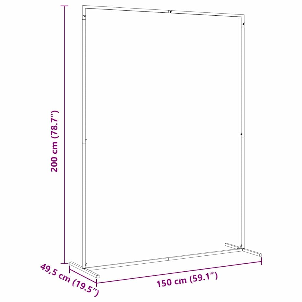 Weißer Hochzeitsbogen aus Stahl 150 x 49,5 x 200 cm für Garten Terrasse Pergola Pergola Gitter Rankhilfe und Sichtschutz wetterfest