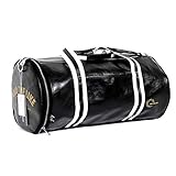 bolsas deporte vintage hombre a LANDENG and The Like Bolsa de Deportes de PU de Estilo Vintage, Bolsa de Gimnasio de Estilo Vintage, Gran Capacidad para Satisfacer Las Necesidades diarias Unisex,Black
