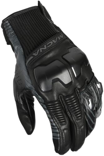 Gants de moto Macna Ultraxx L Or en cuir avec manchette longue racing