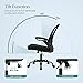 SONGMICS Silla Malla Ergonómica, Silla Oficina con Soporte Lumbar, Silla Giratoria con...