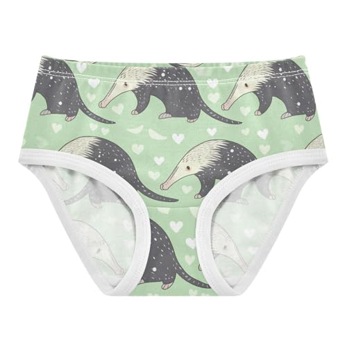 Wusikd Cute Gray Girls' Underwear Cotton Green Girls Briefs Soft Toddler Underwear 2T