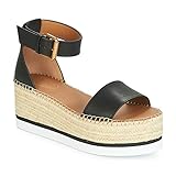 SEE BY Chloé Women's Glyn Flatform Espadrilles, Black, 5 Medium US