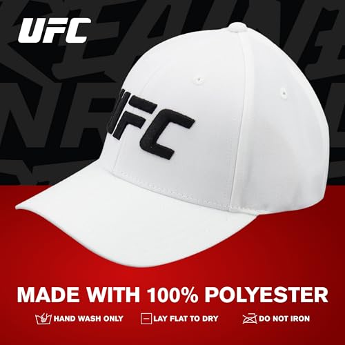 Image of Concept One Unisex Adult UFC Baseball Hat, 6 Panel Adult Flex Fit Active Sport Cap with Curved Brim