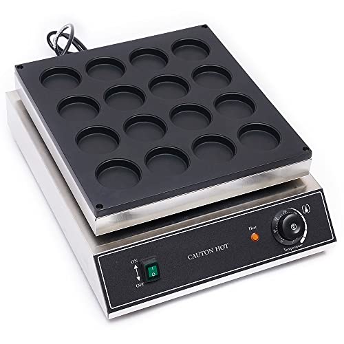 Red Bean Cake Baker,Commercial 110V Nonstick,Electric Waffle Maker,Machine 16pcs Dutch Pancake Baker for Home and Restaurants 1700W 