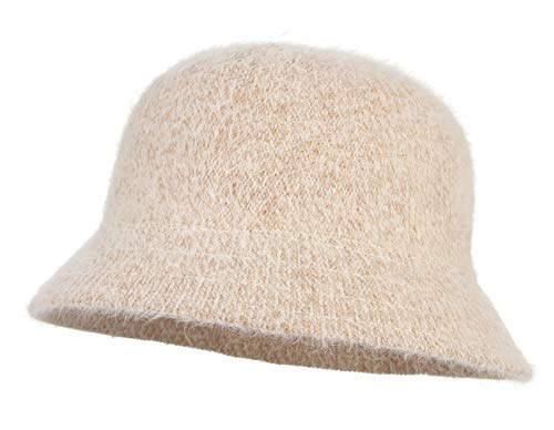 Chapeau d'église beige résistant au vent froid pour femme active Brcus