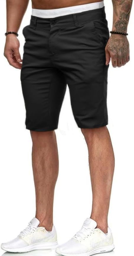 Mens Slim Fit Shorts Stretch Chino Short Pants - Image 2