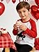 Boys Dinosaur Valentines Heart Shirt Reversible Sequin T-Shirt Tops Raglan Long Sleeve Toddler Gift Clothes Tees 5T