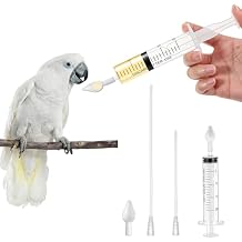 Baby Bird Feeding Syringe, Reusable Manual Bird Feeding Syringe with Spoon Tip and Soft Tube for Milk, Water, Liquid Food, Parrot, Small Pet